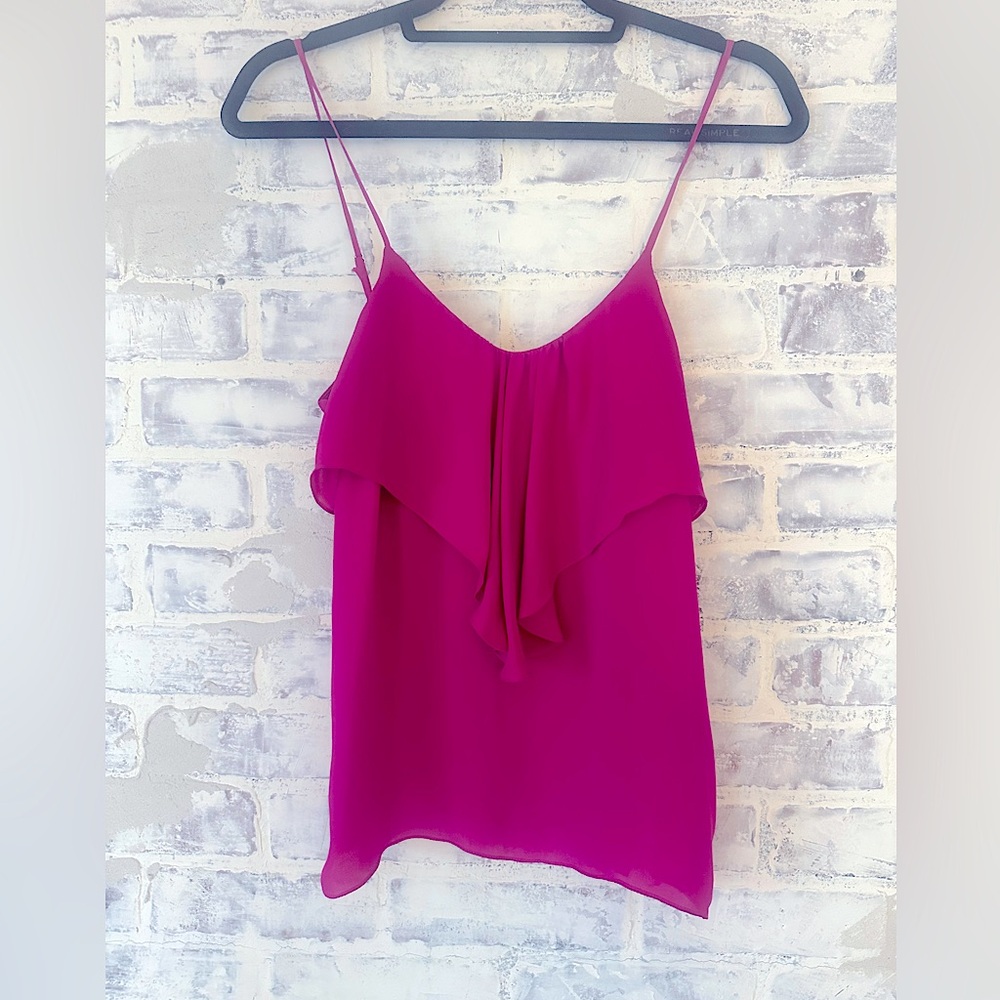 Haute Hippie | Dark Pink Silk Flowy Camisole